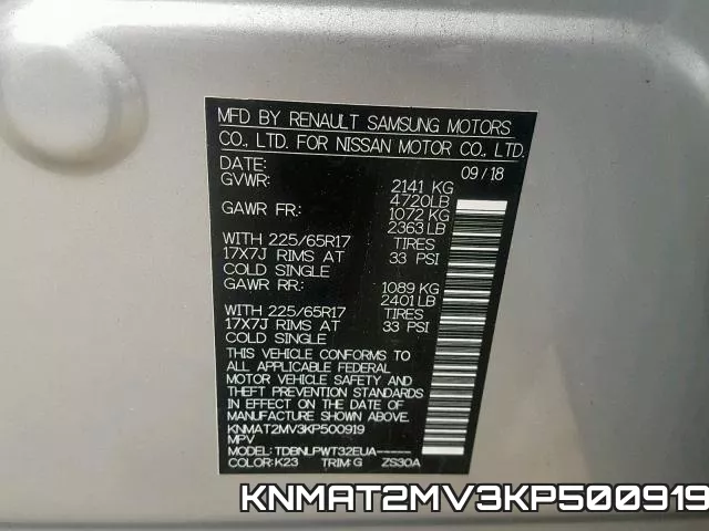 KNMAT2MV3KP500919 фото 2