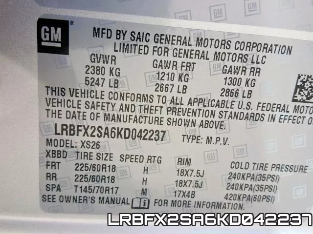 LRBFX2SA6KD042237 фото 2