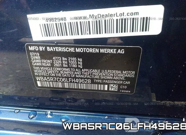 WBA5R7C06LFH49628 фото 10