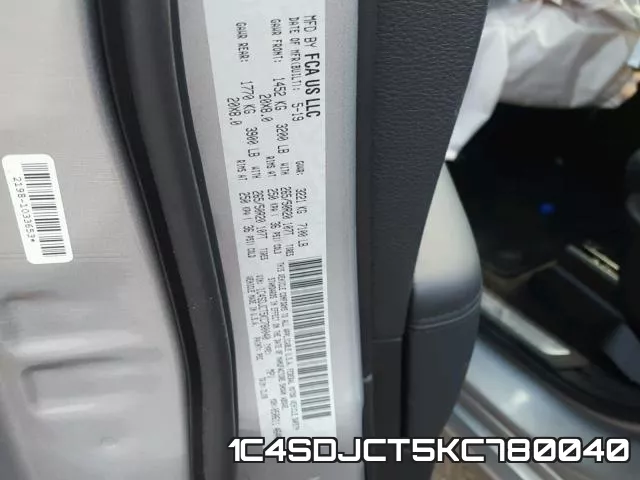 1C4SDJCT5KC780040 фото 2