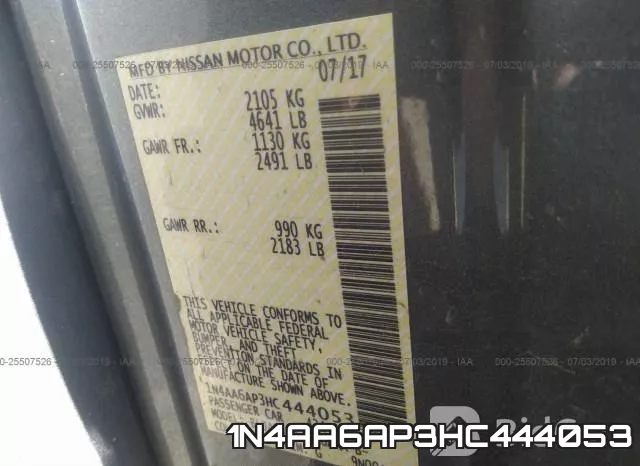 1N4AA6AP3HC444053 фото 10