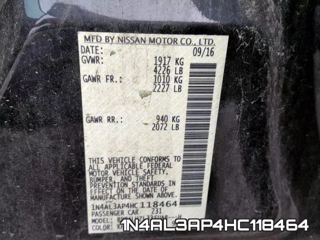 1N4AL3AP4HC118464 фото 2