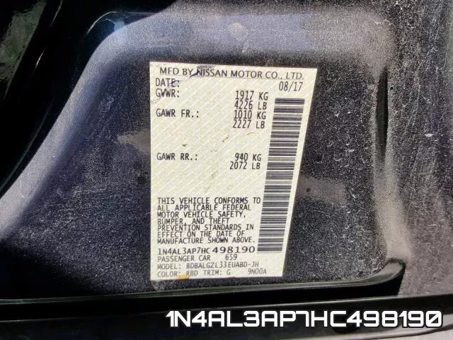 1N4AL3AP7HC498190 фото 2