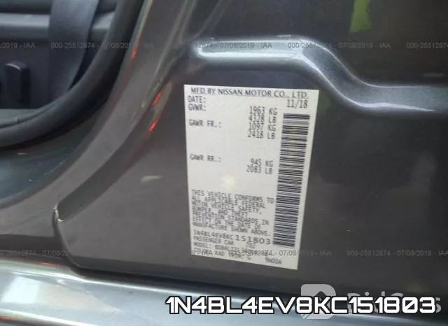 1N4BL4EV8KC151803 фото 10
