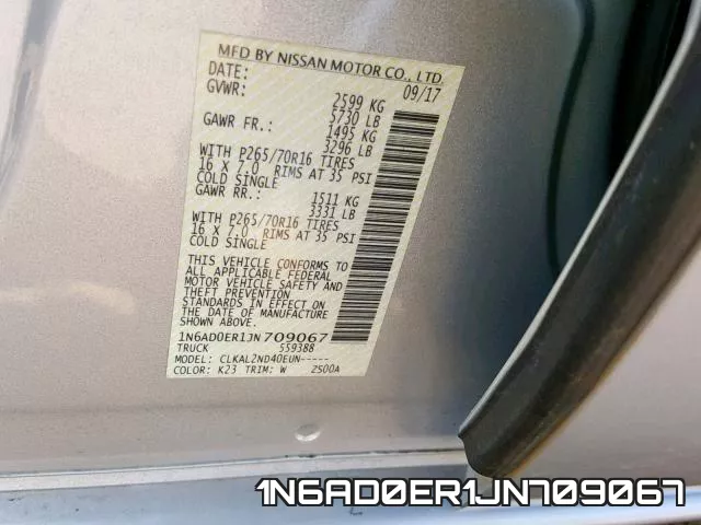 1N6AD0ER1JN709067 фото 2