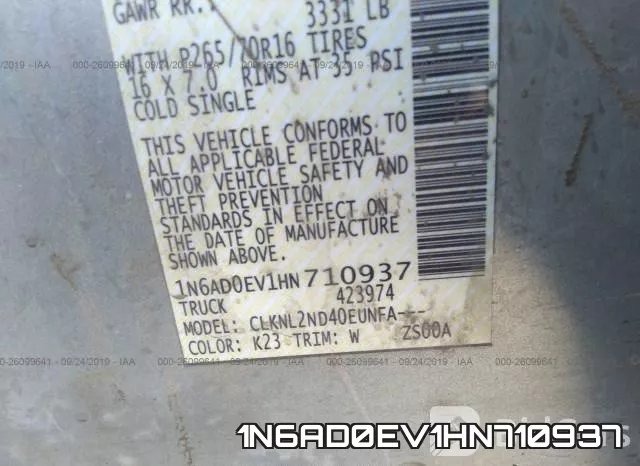 1N6AD0EV1HN710937 фото 10