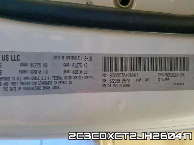 2C3CDXCT2JH260417 фото 2