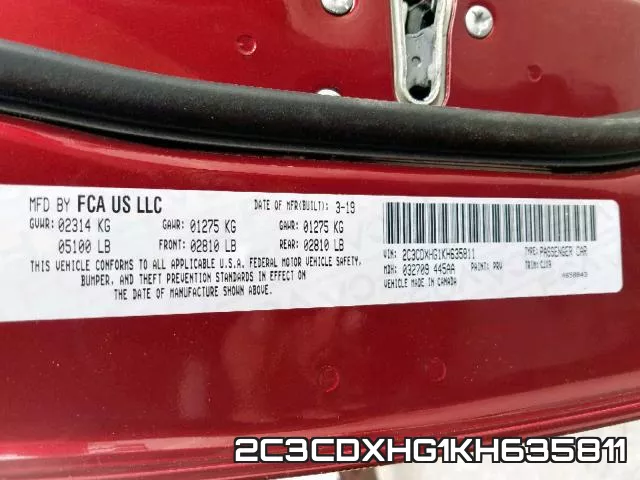 2C3CDXHG1KH635811 фото 2