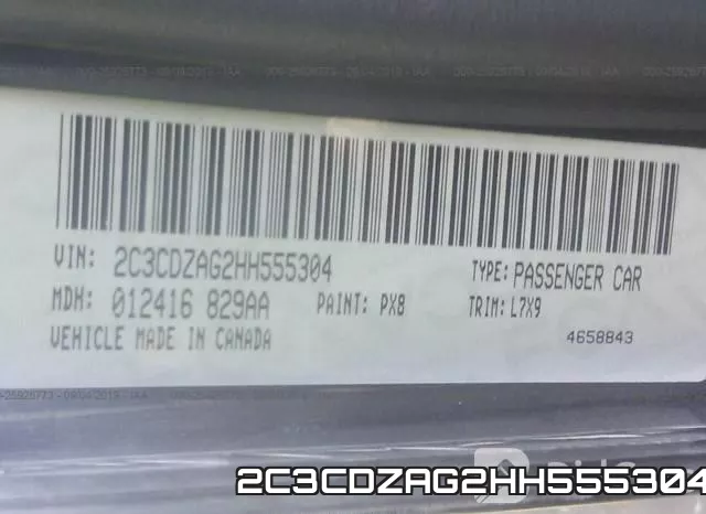 2C3CDZAG2HH555304 фото 10