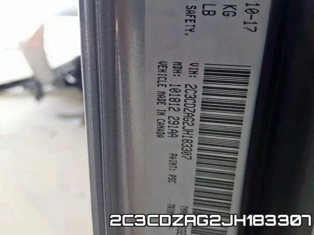 2C3CDZAG2JH183307 фото 2