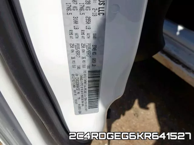 2C4RDGEG6KR641527 фото 2