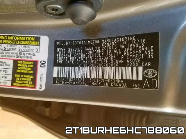 2T1BURHE6HC788060 фото 2
