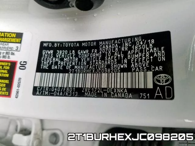 2T1BURHEXJC098205 фото 2