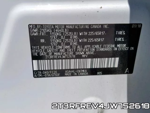 2T3RFREV4JW752618 фото 2