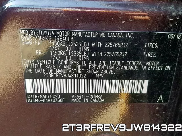 2T3RFREV9JW814322 фото 2