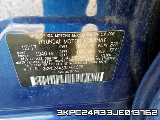 3KPC24A33JE013762 фото 2