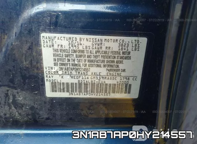 3N1AB7AP0HY214557 фото 10