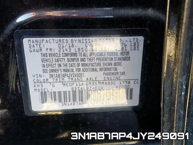 3N1AB7AP4JY249091 фото 2