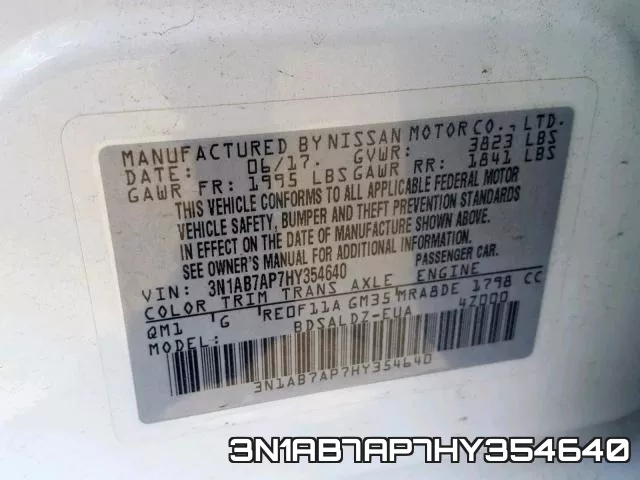 3N1AB7AP7HY354640 фото 2