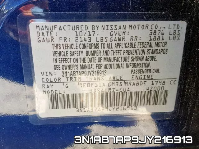 3N1AB7AP9JY216913 фото 2