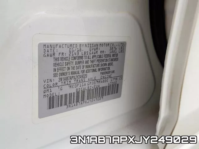 3N1AB7APXJY249029 фото 2