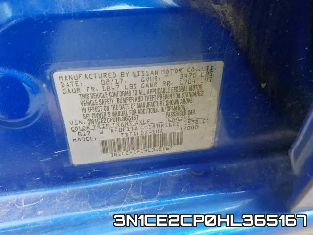 3N1CE2CP0HL365167 фото 2