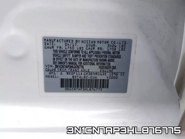 3N1CN7AP3HL876775 фото 2