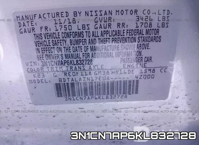 3N1CN7AP6KL832728 фото 10