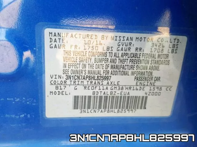 3N1CN7AP8HL825997 фото 2