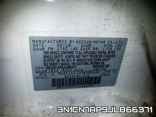 3N1CN7AP9JL866371 фото 2