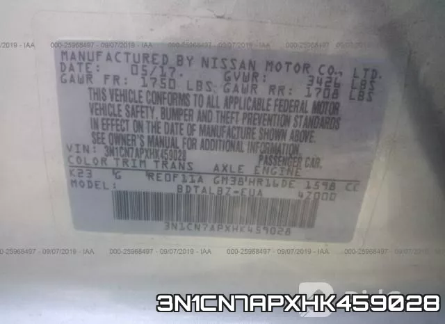 3N1CN7APXHK459028 фото 10