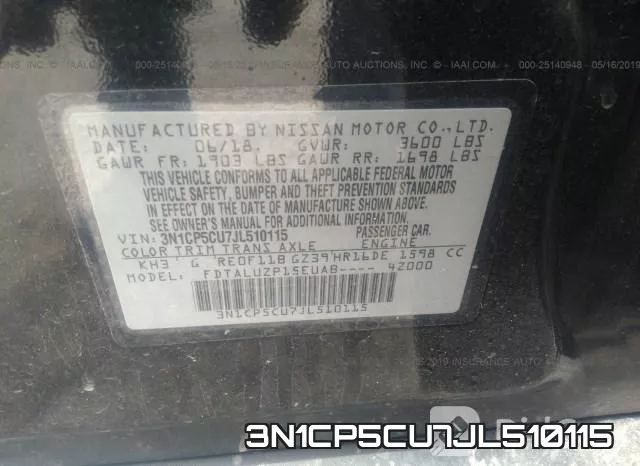 3N1CP5CU7JL510115 фото 10
