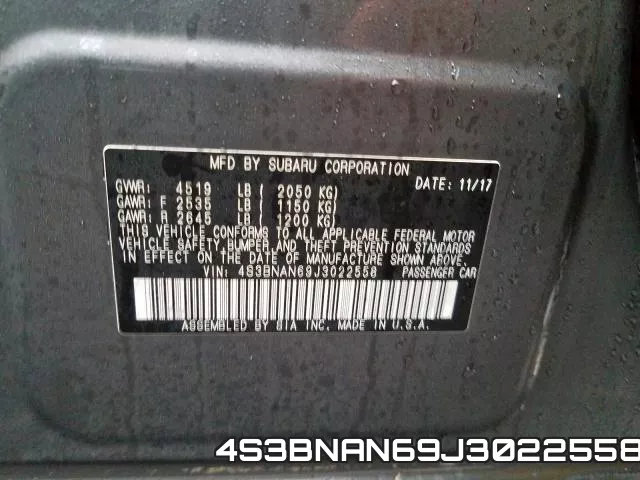 4S3BNAN69J3022558 фото 2