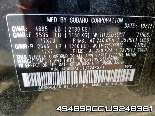 4S4BSACC1J3248381 фото 2