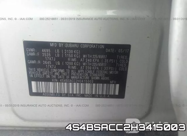 4S4BSACC2H3415003 фото 10