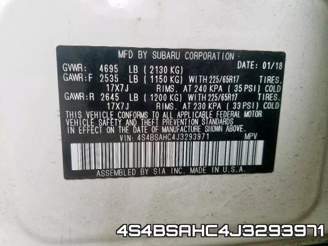4S4BSAHC4J3293971 фото 2