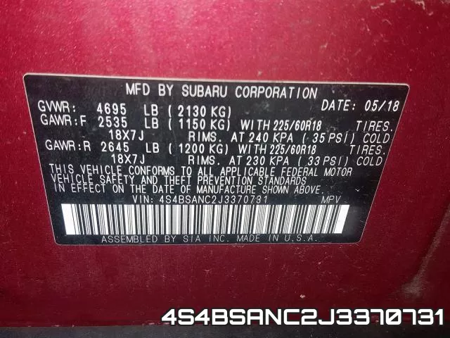 4S4BSANC2J3370731 фото 2