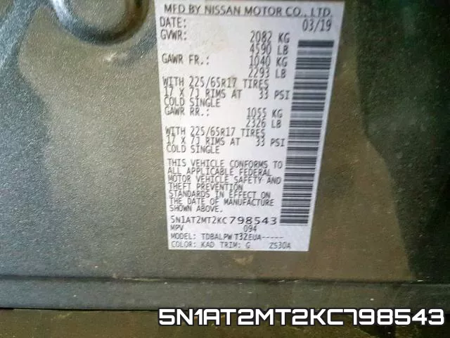 5N1AT2MT2KC798543 фото 2
