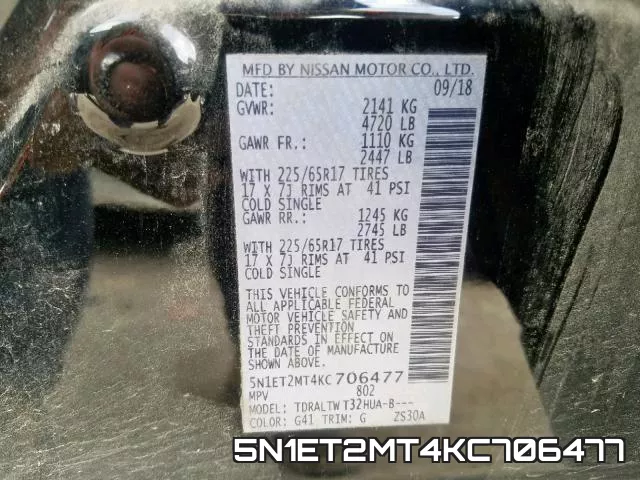 5N1ET2MT4KC706477 фото 2