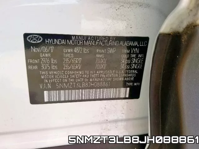 5NMZT3LB8JH088861 фото 2
