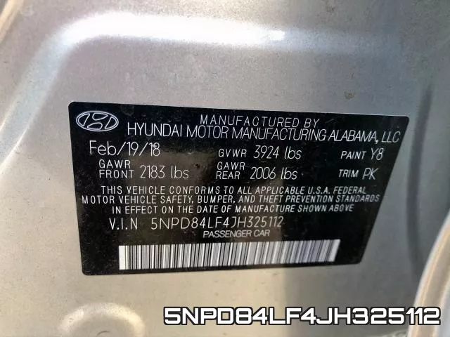 5NPD84LF4JH325112 фото 2