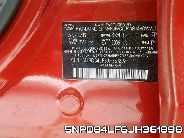 5NPD84LF6JH361898 фото 2