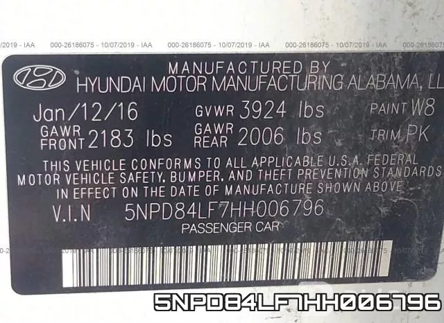 5NPD84LF7HH006796 фото 9