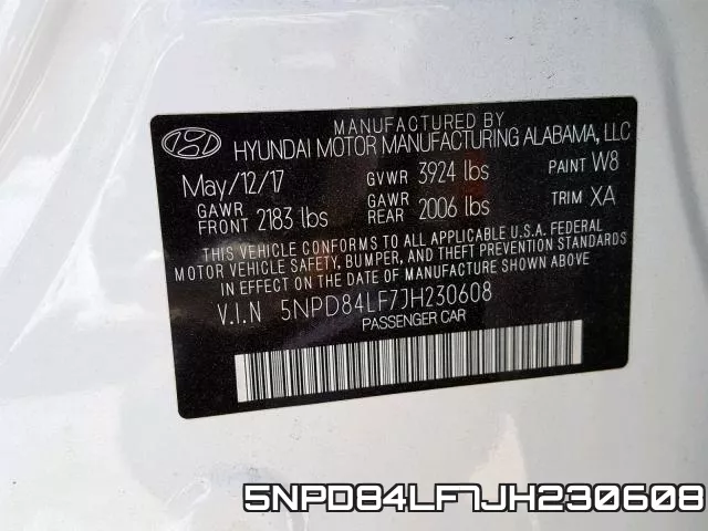 5NPD84LF7JH230608 фото 2