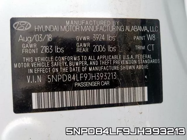 5NPD84LF9JH393213 фото 2