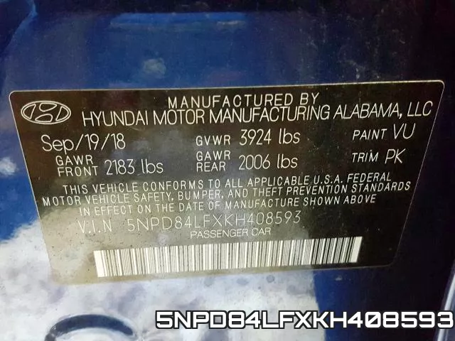 5NPD84LFXKH408593 фото 2