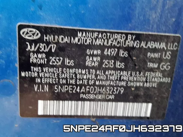 5NPE24AF0JH632379 фото 2