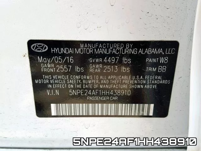 5NPE24AF1HH438910 фото 2