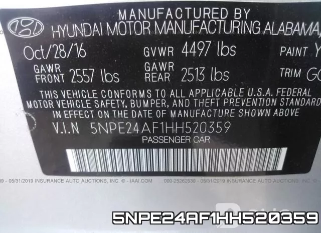 5NPE24AF1HH520359 фото 10
