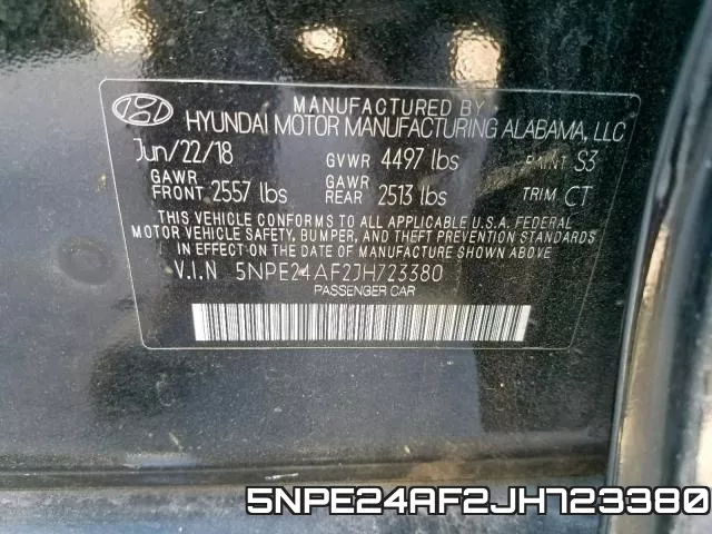 5NPE24AF2JH723380 фото 2